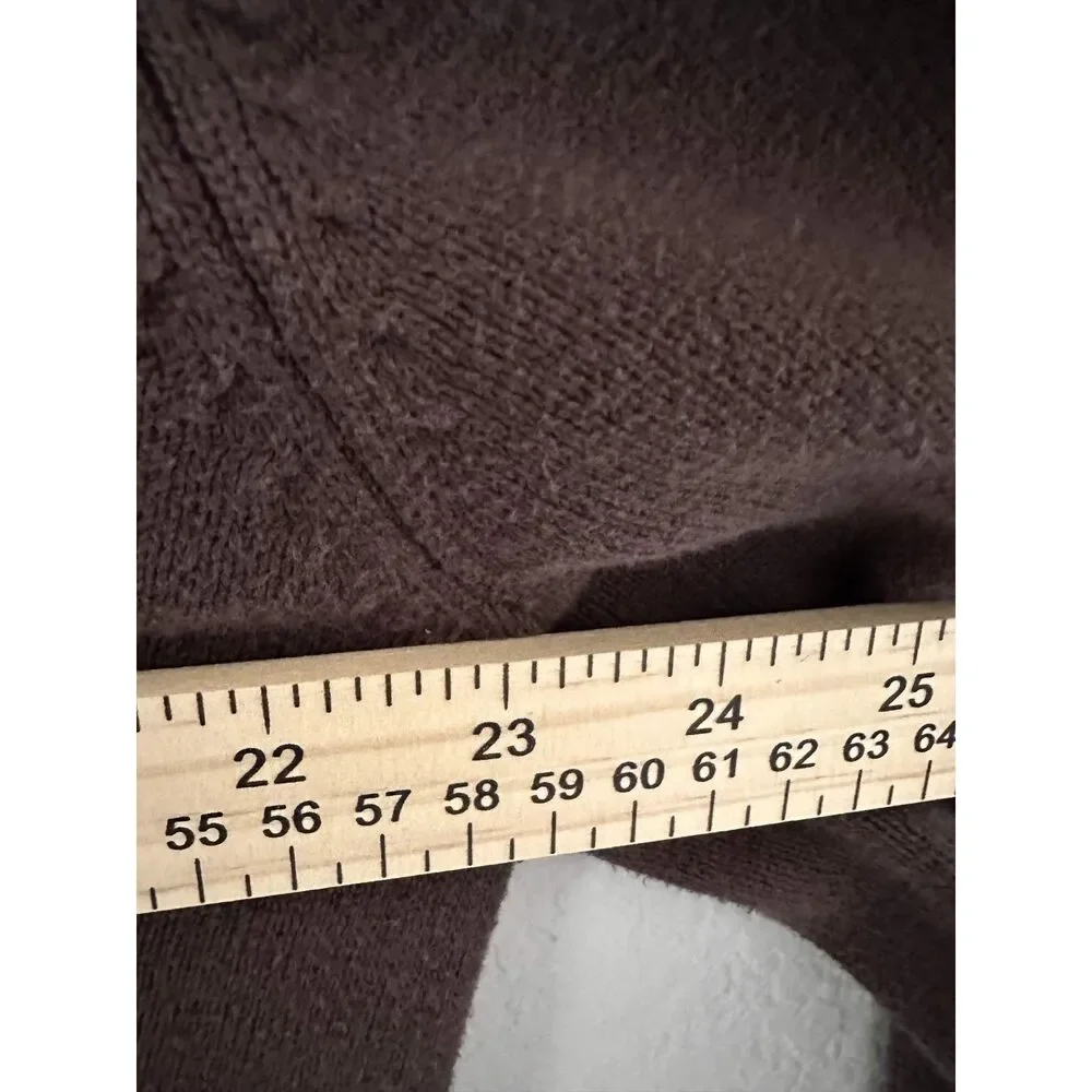 J Crew Men's XL Quarter Zip Sweater Brown Mock Neck Cotton Knit Pullover Cozy
